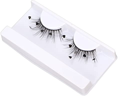 Künstliche Wimpern, Herz 7D-Pailletten, Langlebig, Natürlich, Natürliche Wimpern, Künstliche Wimpern, Falsche Wimpern, Lange Außenecken, Schönheit, Lange Kreuzwimpern, für Obere