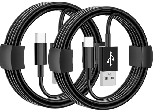 Cavo di ricarica XRX per iPhone 15 16 17 Carplay, cavo USB A a USB C per iPhone 16E, 17/16/15 Pro Max, 15 16 Plus, cavo USB C per auto 1M+1M 2 pezzi, cavo di tipo C per iPad Pro, iPad Air 5/4 Gen