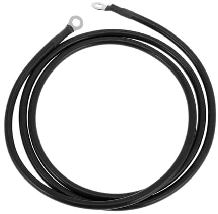 VekAuto 1 Câble D'Onduleur De Batterie 5 Awg Calibre 5.5Ft 5/16 Cosse De Batterie Universel pour Voiture Bateau Camping-Car Solaire Cuivre Étamé Noir