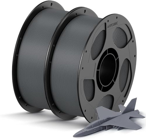 ANYCUBIC Refill High Speed PLA und Spool Kit, Bis zu 600 mm/s Hohe Geschwindigkeit 3D Drucker Filament, Intelligente Identifikation 2KG Grau