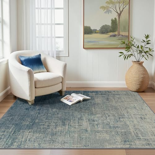 BEIMO Moderner Waschbarer Teppich Wohnzimmer 120x170 cm | Abstrakt Design, Großer Weicher Kurzflor Carpet, Rutschfest, Für Küche und Bettvorleger Schlafzimmer, Pflegeleicht