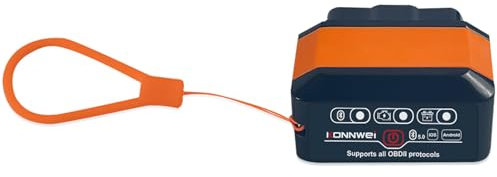 vsshe OBD2 Diagnosegerät OBD Bluetooth 5.0 Adapter: Kabelloser Autodiagnose-Codeleser-Scanner für alle Fahrzeuge – OBDII-Testerstecker für iOS, Android, Windows- Auslesegerät mit Vollen OBD2 Systemen