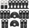 Lames de Scie Oscillantes, 20pcs Outil Multifonction Saw Blades Accessoires Kit, Lame Outil Multifonction lames de scie Accessoires Kit pour Plastique, Bois, Métal
