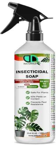 DD Teck 100% Natural Insecticidal Soap – Insecticidal Soap for Plants, Organic & Biodegradable Formula, Kills Aphids, Mites & Thrips, Eco-Friendly & Non-Toxic (1000ml Spray)