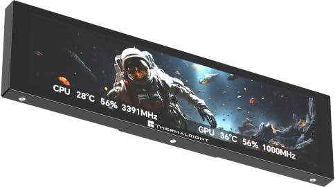 Thermalright Monitor para PC Trofeo Vision LCD AIO de 9,16, Pantalla USB Tipo C para monitorización de Hardware en Tiempo Real y Temas predefinidos para chasis de PC para Juegos y disipadores de CPU