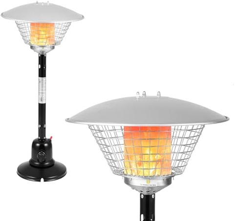SOARS Heizpilz, Gas, 4000 W, Heizung für den Außenbereich, tragbar (schwarz | Tischheizung, Wärmeradius 1,37 m, einstellbare Temperatur und Gasschlauch 2 m, für Terrasse, Garten, Hof