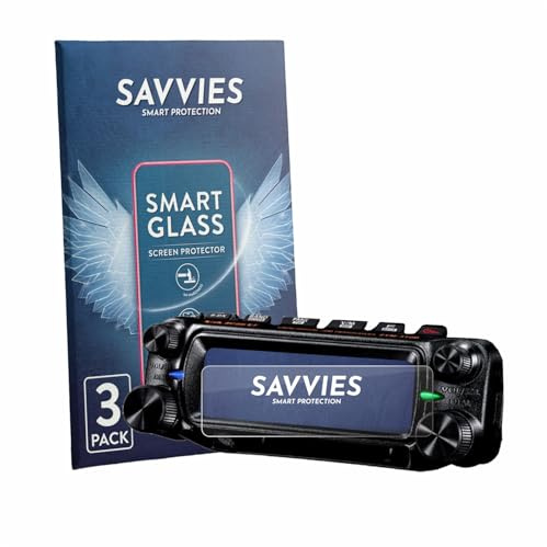 Savvies 3 Stück Panzer Schutz Glas für Yaesu FTM-310 9H Schutzfolie, Glas-Folie, HD Klar, Blasenfrei, Anti-Fingerabdruck, Stoßfest, Displayschutz