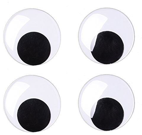 Sunmns 3 Inches Giant Wiggle Eyes with Self Adhesive, 4 Pack