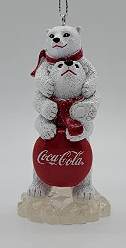 Kurt S. Adler Zwei EISBÄREN MIT COCA-COLA Schild BAUMSCHMUCK AUS Harz