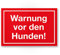 Komma Security Warnung vor Hunden - Hunde Schild Hinweisschild Gartentor Gartenzaun - Türschild Haustüre Warnschild Abschreckung Einbruchschutz - Achtung Vorsicht Hund