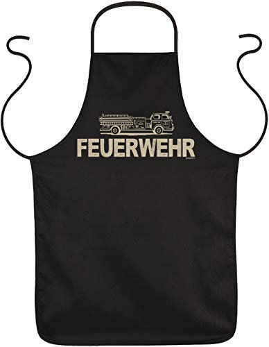 Mega-Shirt Motiv Feuerwehr freiwillige Feuerwehr Schürze Feuerwehr Feuerwehrmann Sprüche Schürze für die Feuerwehr
