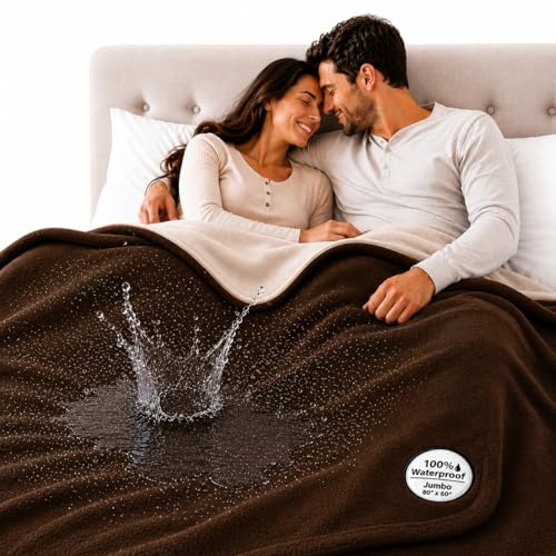 Throws of Passion Kuscheldecke, wasserfest Jumbo Size 60x80 braun/beige