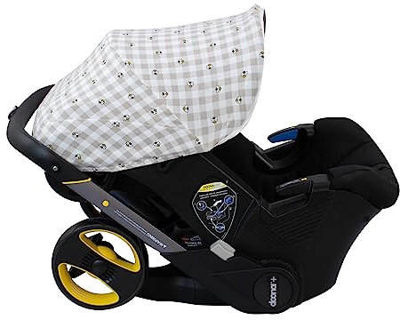 JYOKO KIDS Verdeck für Autositz und Kinderwagen, kompatibel mit Doona, aus 100% Baumwolle (Verdeck, White Star)