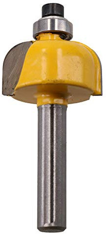 TCT Bearing Cove Box Router Bit 22mm D 6.3mm Radius Cutting Tool 1/4 Shank