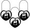 Needzo Weihnachtsdeko Weihnachtskrippe Herz Metall Silhouette Ornament 13,97 cm 3 Stück
