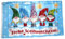 Fahne/Flagge Frohe Weihnachten Wichtel 90 x 150 cm