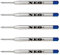 Quality Ballpoint Pen Refills, Medium Point. Compatible with Parker Ball Pen. G2 Style Refill (5 x Blue Ink)