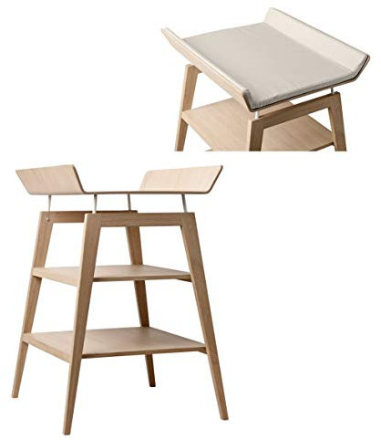 Linea by Leander Wickeltisch Eiche mit Schaumauflage und Bezug in Farbe cappuccino