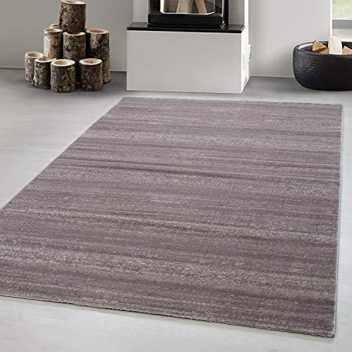 Carpetsale24 Teppich Wohnzimmer Unicolor - Einfarbig Beige Meliert 80 x 300 cm - Kurzflor Teppich Schlafzimmer Pflegeleicht und Extra Weich - Teppich für Küche Esszimmer Kinderzimmer Läufer Flur