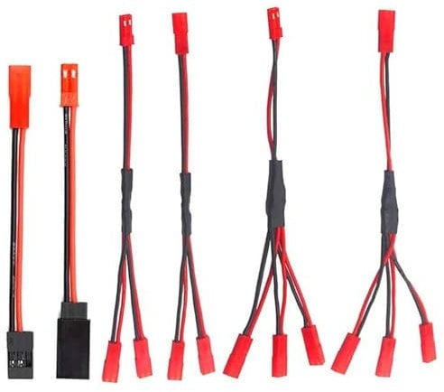 6 STÜCKE JST Stecker Splitter JST Männlich Weiblich Y Kabel JST Y Parallel Adapter Kabelbaum JST zu JR Adapter für Traxxas TRX-4 RC Auto Crawler LKW Lüfter ESC Batterie Motor