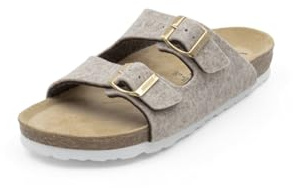 VITAFORM Pantoletten Unisex Weite H Wollfilz beige-meliert, 40