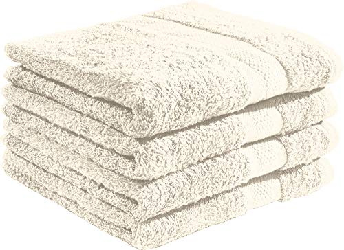 REDBEST Duschtuchset, Frottierset 4er-Pack Chicago Creme Größe 70x140 cm - saugstark, strapazierfähig, ideal für Reisen, Sport (weitere Farben)