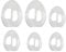 6 x transparente Kunststoff-Kugeln in Osterei-Form, zum Selbermachen, Kunststoff-Eier, Badekugeln, Bastelform, -Party-Dekorationen
