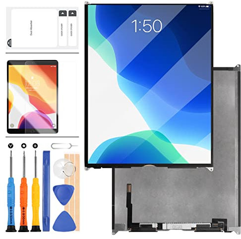 Ersatzbildschirm Compatible für iPad 10.2 2019 iPAD 7 7th A2197 A2200 A2198 A2232 LCD Display kompatibel für iPad 8 th Gen 2020 Matrix A2428 A2429 A2430 A2270 (Keine Touch-Digitizer(Nebelschwarz)