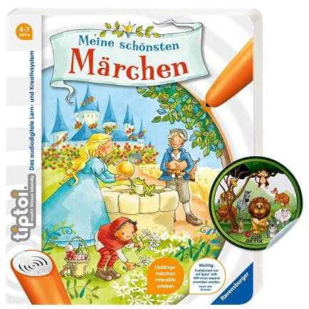 Ravensburger Tiptoi Buch - Meine schönsten Märchen + Kinder Tier-Sticker | ab 4-7 Jahre