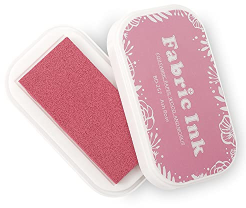 Fatiya Stoff-Stempelkissen für Gummistempel, waschbare Bastel-Stempelkissen für Kartenherstellung Scrapbook, permanentes Stempelkissen für Holz, Papier, 9,4 x 5,3 cm (Rosa, 257)