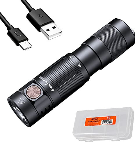 Fenix E09R 600 Lumen USB-C wiederaufladbare EDC Schlüsselanhänger Taschenlampe mit LumenTac Organizer