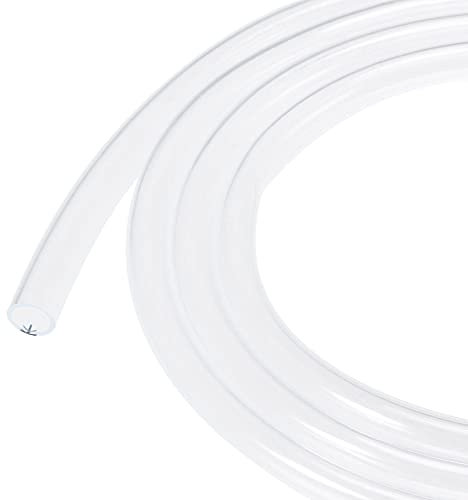 sourcing map PVC Transparent Hose Plastic Vinyl Tubing 10mm ID 12mm OD 1m Flexible for Water Tube, Air Line