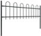 Susany Zaun Gartenzaun 170 x 110 cm (L x H) aus 1 Zaunelement und 2 Pfosten Mit mit horizontaler Stütze,Zaun-Sets Sichtschutzzaun Dichtzaun,Montagematerialien enthalten,Schwarz