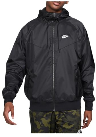 Nike DA0001-010 M NSW SPE WVN LND WR HD JKT Jacket Men's BLACK/WHITE 4XL