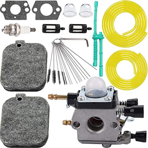 ZAMDOE Kit Carburatore per Stihl BG55 BG45 BG46 BG65 BR45C SH55 SH85 Soffiatore, Sostituisce 4229 120 0606 C1Q-S68G C1Q-S68, con Filtro Aria Candela Filtro Carburante Guarnizione Lampadina Primer