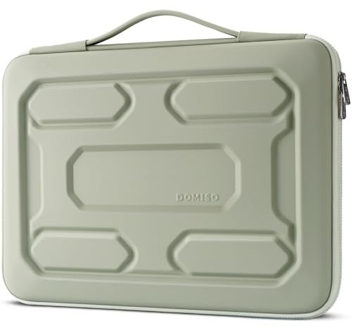 DOMISO 17 inch Laptop Sleeve with Handle Shockproof Waterproof EVA Protective Case for 17.3 Dell Inspiron/MSI GS73VR Stealth Pro/HP Envy 17/LG Gram 17/ROG Strix GL702VS, Mint Green
