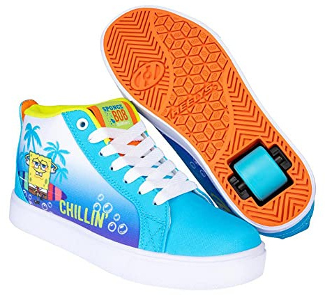 Heelys Racer 20 Mid (HES10492) Sportschuhe, Cyan/Lt Lime/Orange, 33 EU