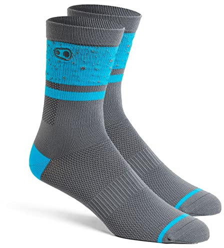 Crankbrothers ICON MTB Sock Splatter Schwarz-Blau L/XL