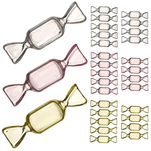 ACMEDE 30 Stück Geschenkbox Kunststoff Bonbon Form Süßigkeiten Tasche Transparent Gastgeschenk Box Schokoladen Box für Hochzeit Geburtstag Ostern Party Geschenke,8.8 * 2.5cm