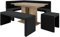 Eckbank Akiko mit Tisch und Bänken - Eckbankgruppe für Ihrem Esszimmer, Küche modern, Sitzecke, Essecke. Perfekt für Küche, Büro und Rezeption. Solide Verarbeitung (INARI 100, 196x142 Links)