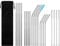 Metal Straws, 20pcs Stainless Steel Reusable Drinking Straw for Smoothie, Milkshake, Cocktail and Hot Drinks