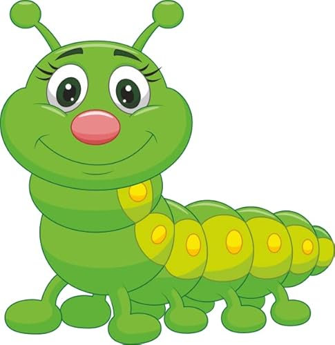 U24 Aufkleber Kleine Raupe 10 x 10 cm Autoaufkleber Sticker Konturschnitt