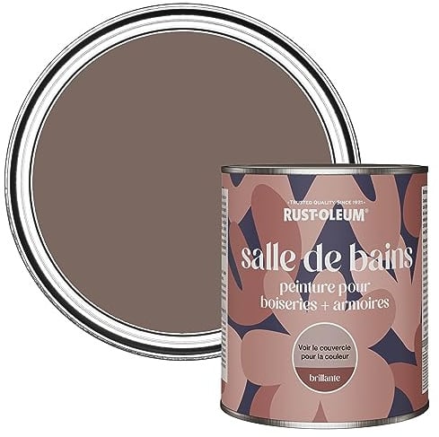 Rust-Oleum Brown Moisture Resistant Bathroom Wood and Cabinet Paint in Gloss Finish - Rivers Edge 750ml