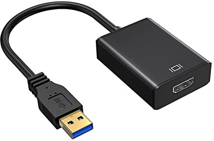 Adaptador USB a HDMI, USB 3.0/2. 0 a HDMI, adaptador compatible con convertidor HD 1080P, adaptador convertidor multimonitor para PC, portátil, proyector, HDTV