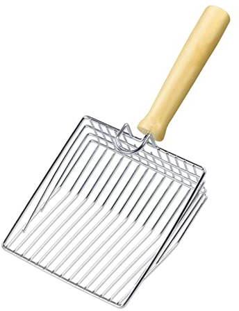 F Fityle Katzenstreuschaufel Metall Groß, Cat Litter Scoop Metal, Schaufel für Katzentoilette Fein, Tiefer Katzenschaufel, Streuschaufel Katzenklo, Sandschaufel mit Aufhängehaken für ​Katzen