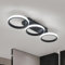 Kaniker Modern LED Ceiling Light Fixture, 3-Ring Flush Mount Lighting, 30W 6000K Cool White, Modern Lighting for Bedroom, Living Room, Kitchen, Hallway, Home Interior, Dining Room