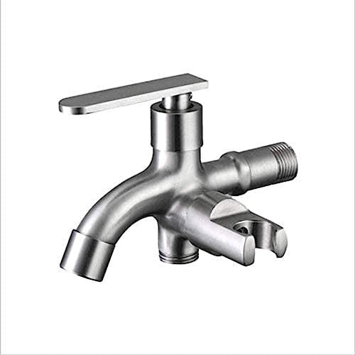Grifo de acero inoxidable 304 para exteriores, doble interruptor, grifo de baño doble, grifo multifuncional