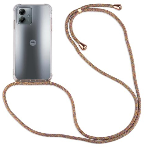 betterfon Hülle Kompatibel mit Motorola Moto G14 | Handykette Smartphone Halskette Hülle mit Band | Handyhülle mit Kordel zum Umhängen Kompatibel für Moto G14 | Rainbow