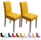 Odot Stuhlhussen Esstisch, Stretch Stuhlhussen Hussen - Einfarbige Farben, Waschbarer Stuhlbezug Sesselbezug für Hotel,Bankett,Restaurant,Haus (4er Set,Gelb)