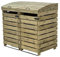 BinBreeze wheelie bin storage unit, wooden outdoor cover, recycling box storage (Double, without shelf)